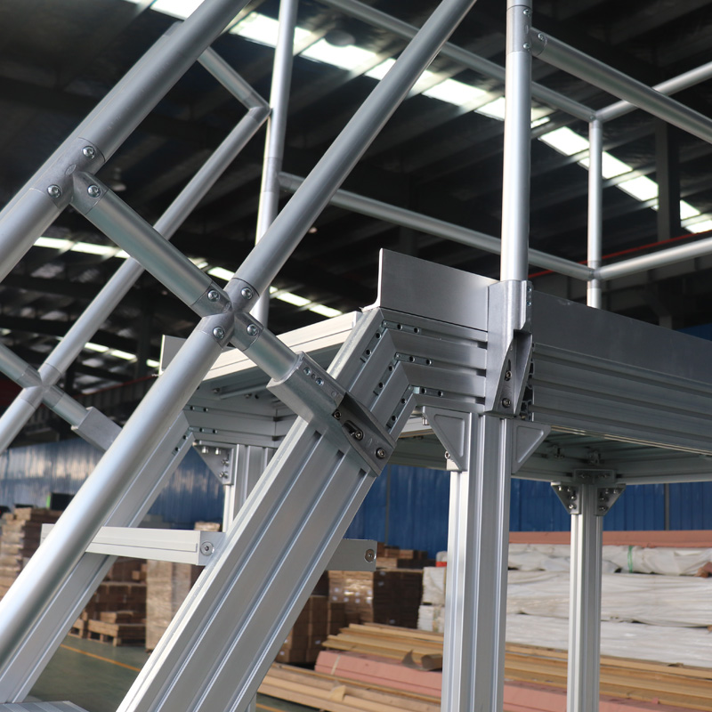 Customized industrial aluminum alloy profile climbing platform maintenance and repair walking platform flyover bridge