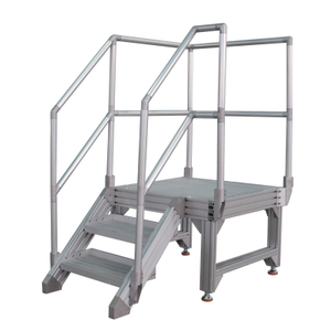 Industrial aluminum alloy platform ladder Maintenance platform aluminum profile stepping platform system fixed escalator across the bridge