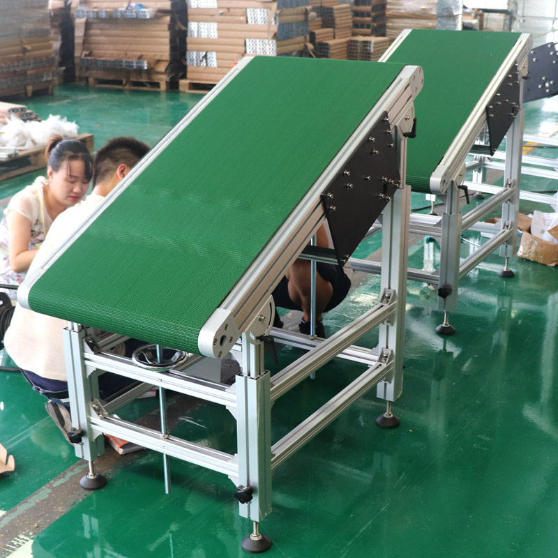 Customized Aluminum Material Assembly Line adjustable conveyor belt