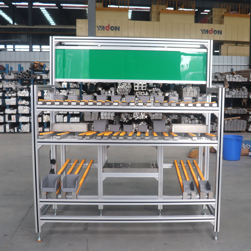Factory production line fixture worktable workbench with aluminum profile flow racks workstation