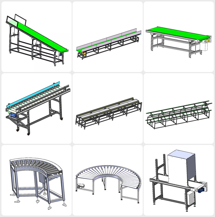 belt machine Turning conveyor portable industri conveyor belt product line production Custom specifications assembly line