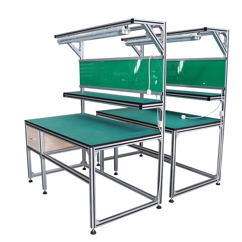 Customized workshop aluminium profile Workbench table drawer lighting for Medical workshop or Lighting production