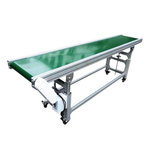Custom controllable speed green PVC belt conveyor assembly line production line transmission line